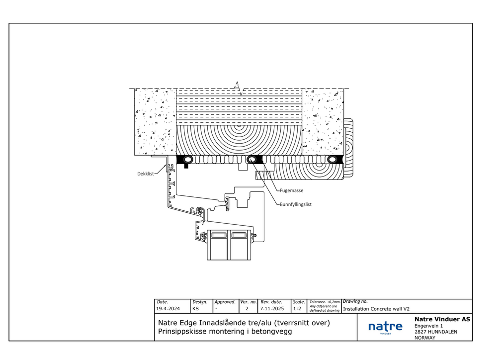 Innbygging av innadslående vinduer i betong